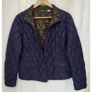 Eddie Bauer Goose Down Jacket Navy Women's M